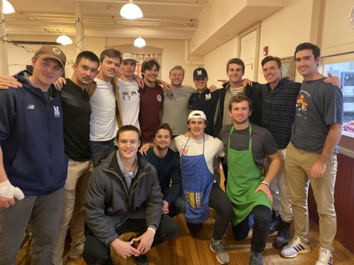 The Lacrosse Team volunteers at Community Suppers